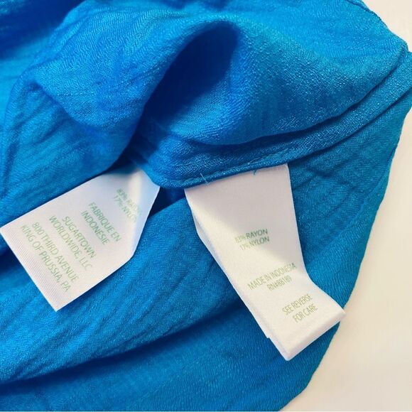 Lilly Pulitzer Caralisa Flutter Sleeve Top‎ Square Neck Size S Tangier Teal NEW - Picture 11 of 11